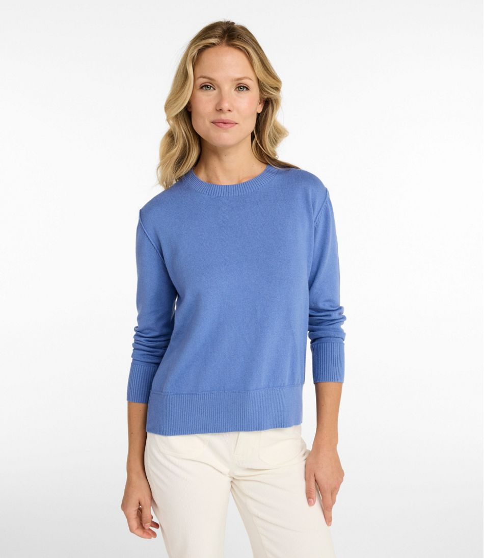 Women's Cotton/Cashmere Sweater, Crewneck L.L.Bean New