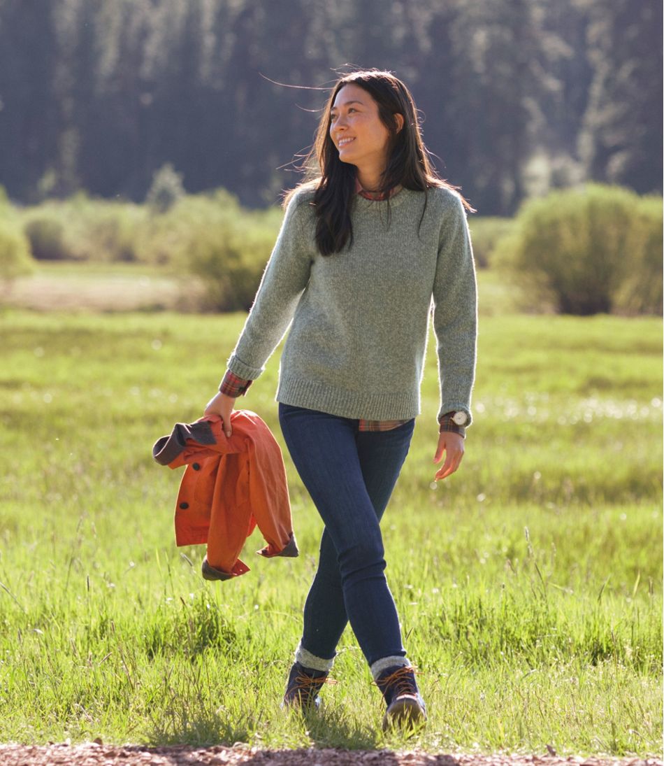 Women's Bean's Classic Ragg Wool Sweater, Crewneck L.L.Bean Featured