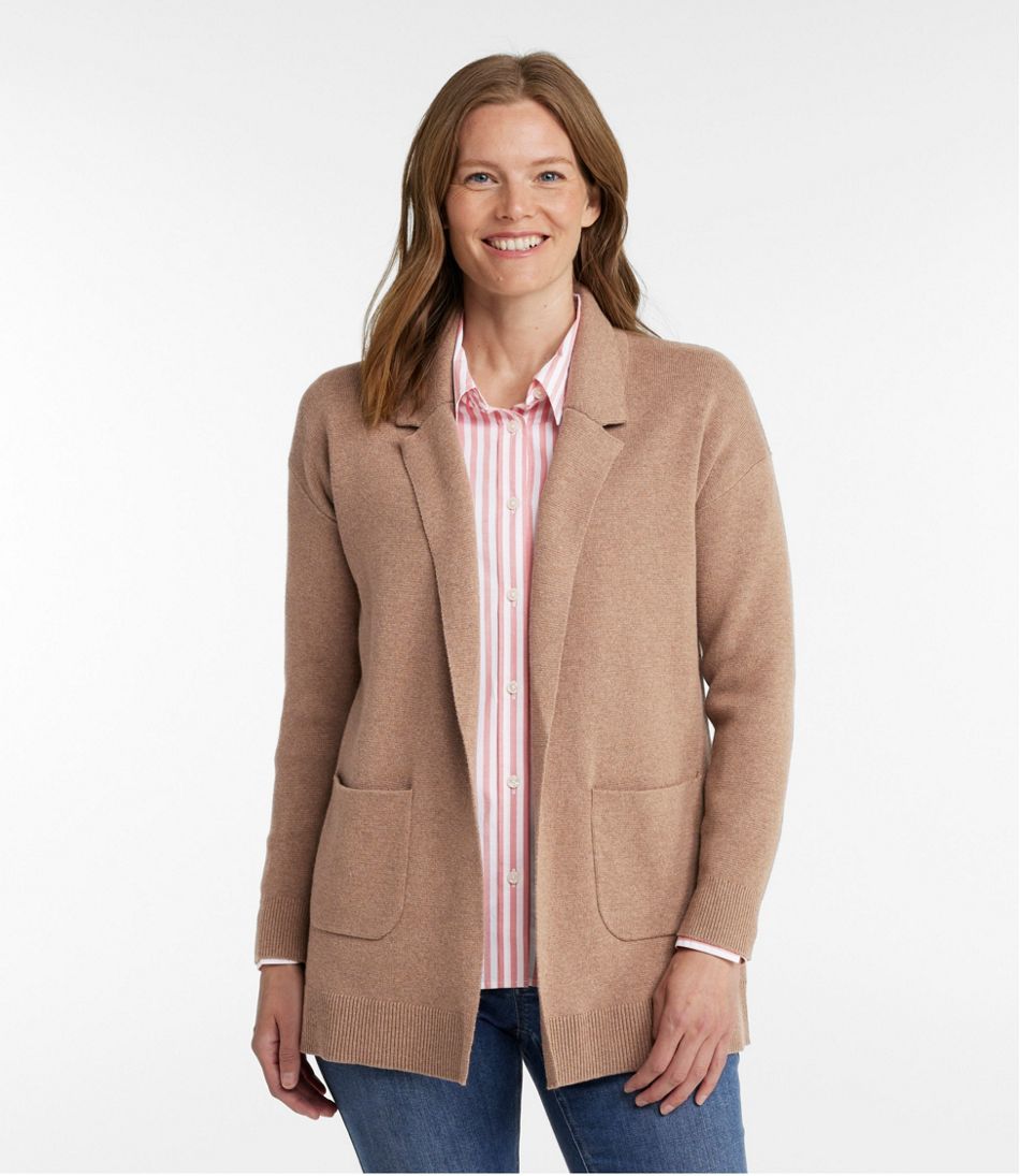 Women's Wicked Soft Cotton/Cashmere Coatigan Sweater L.L.Bean Popular