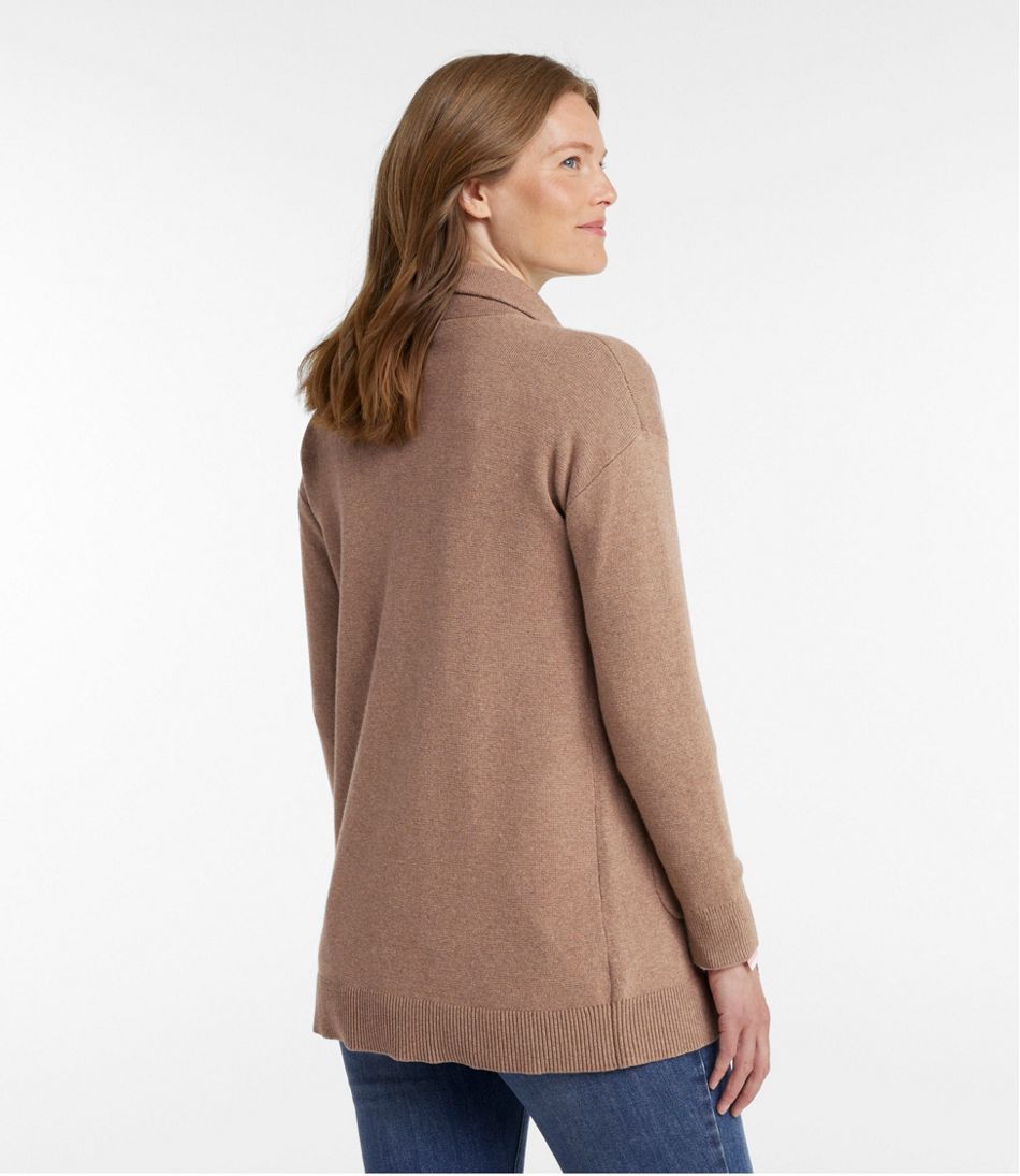 Women's Wicked Soft Cotton/Cashmere Coatigan Sweater L.L.Bean Popular