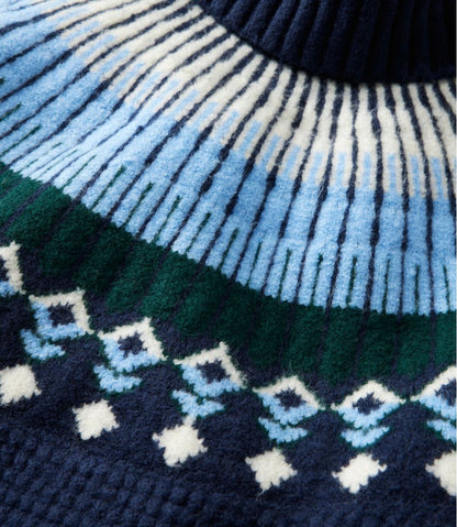Women's SuperSoft Waffle Sweater, Turtleneck Fair Isle L.L.Bean Trending