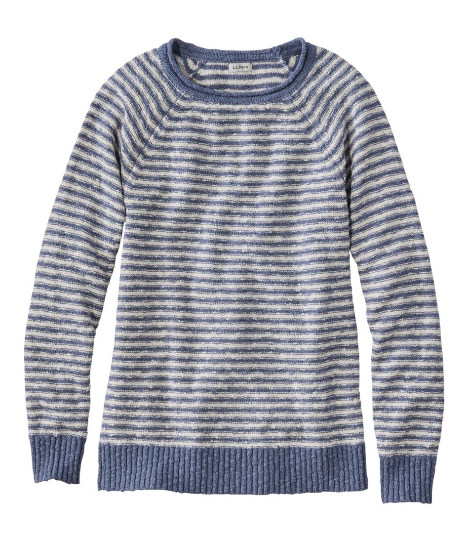 Women's Midweight Cotton Slub Rollneck Pullover Stripe L.L.Bean Top Pick