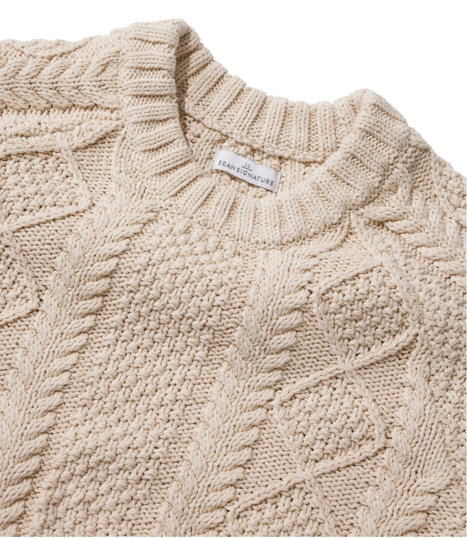Women's Signature Cotton Fisherman Sweater, Crewneck L.L.Bean Recommended