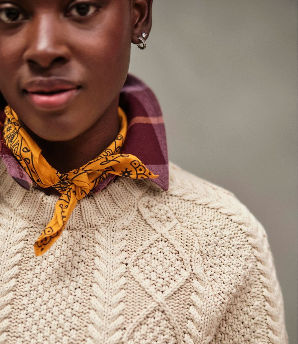 Women's Signature Cotton Fisherman Sweater, Crewneck L.L.Bean Recommended