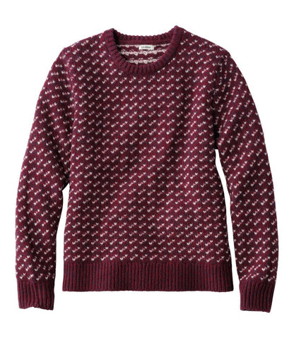 Women's Bean's Classic Ragg Wool Sweater, Crewneck Bird's-Eye L.L.Bean Essential