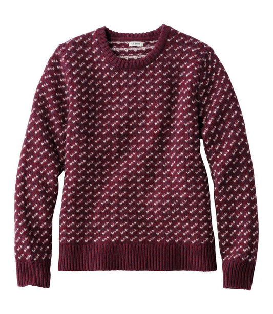 Women's Bean's Classic Ragg Wool Sweater, Crewneck Bird's-Eye L.L.Bean Essential
