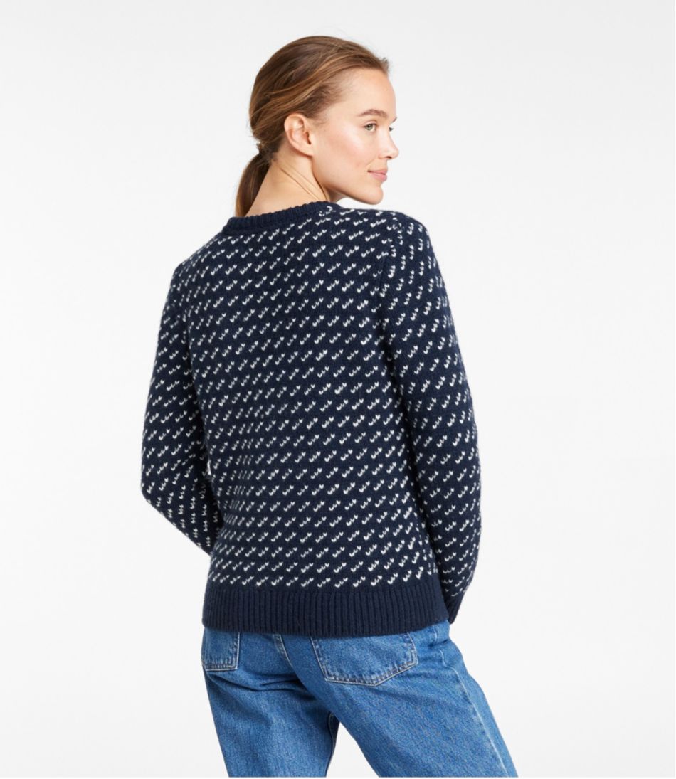 Women's Bean's Classic Ragg Wool Sweater, Crewneck Bird's-Eye L.L.Bean Essential