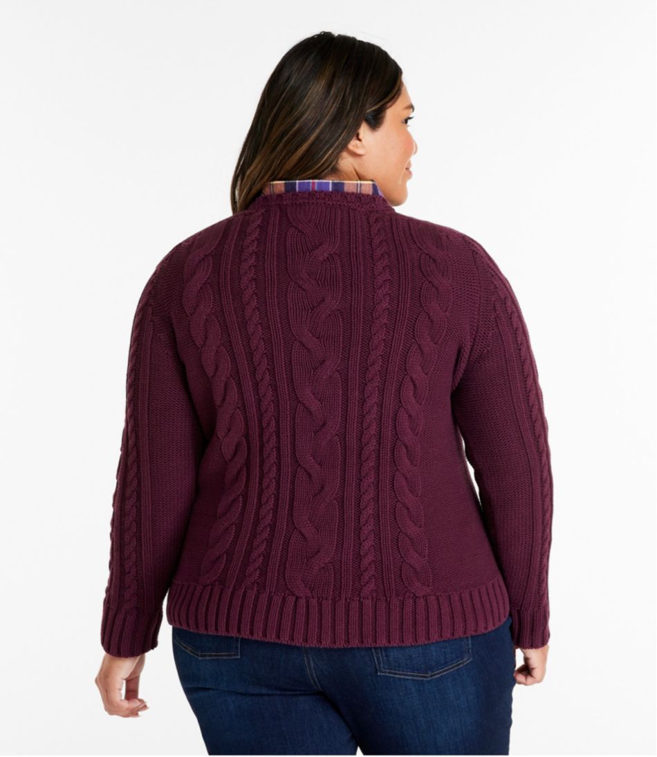 Women's Double L® Cable Sweater, Crewneck L.L.Bean Everyday