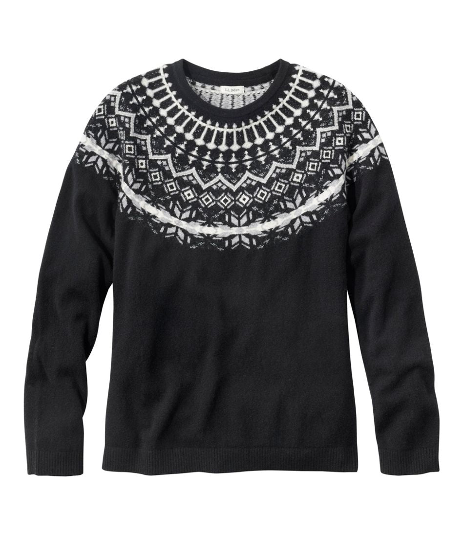 Women's Classic Cashmere Sweater, Crewneck Fair Isle L.L.Bean Value