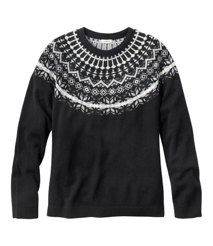 Women's Classic Cashmere Sweater, Crewneck Fair Isle L.L.Bean Value