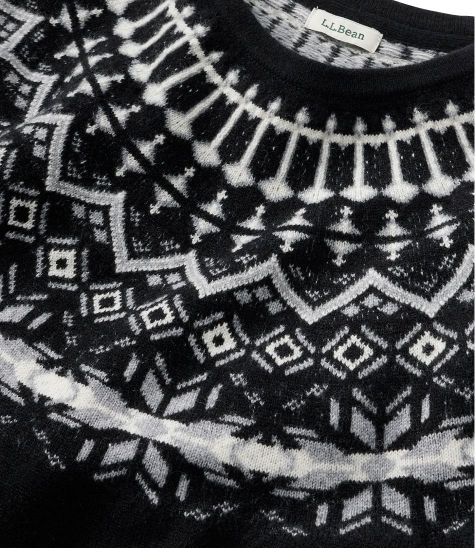 Women's Classic Cashmere Sweater, Crewneck Fair Isle L.L.Bean Value
