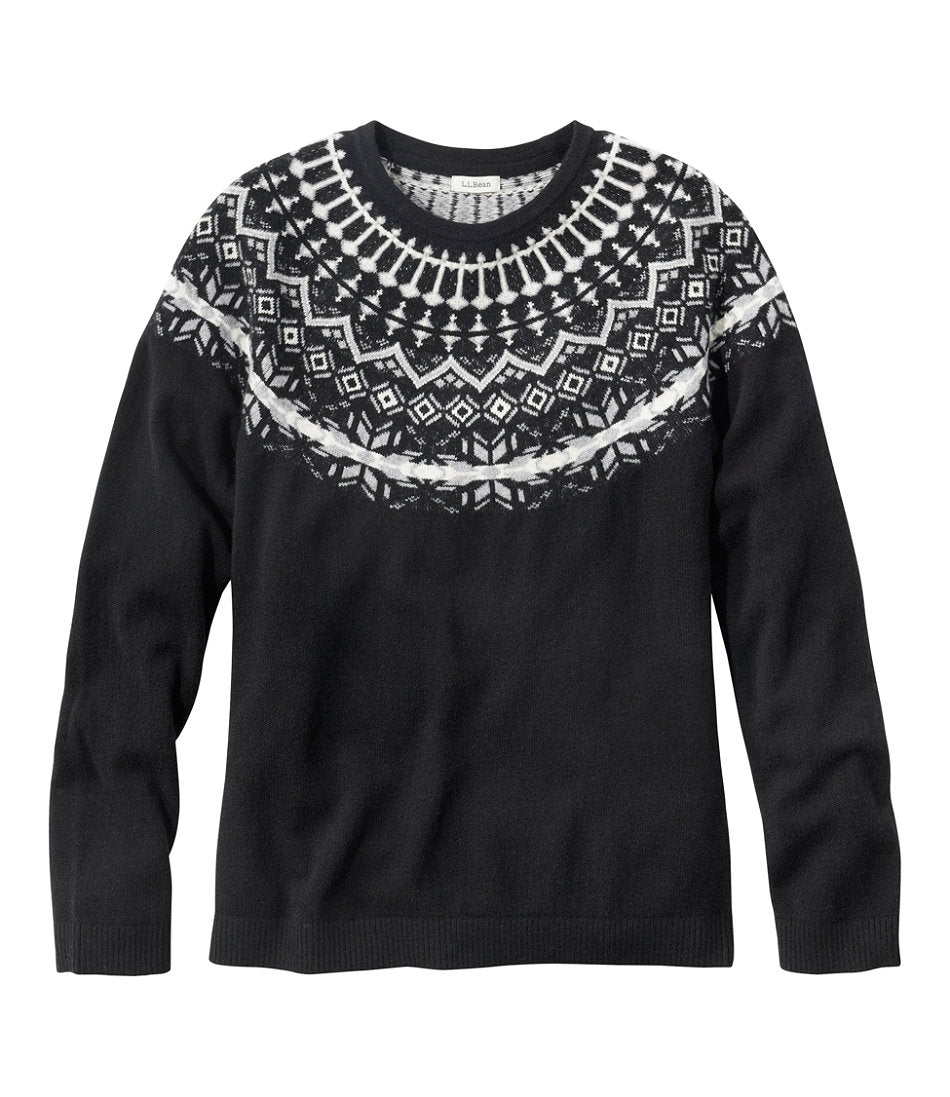 Black Mid Heather Gray Fair Isle,XX-Small