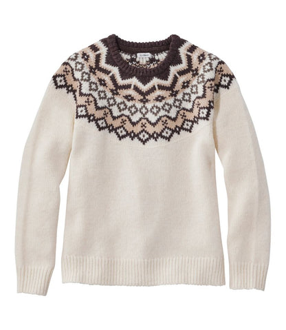 Women's Bean's Classic Ragg Wool Sweater, Crewneck Fair Isle L.L.Bean Popular