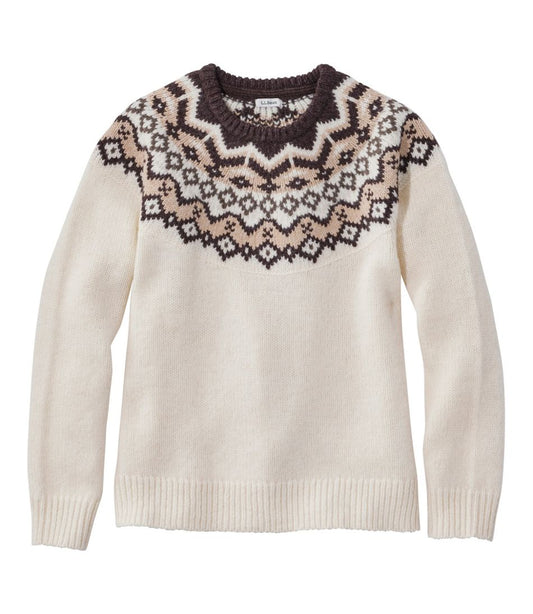 Women's Bean's Classic Ragg Wool Sweater, Crewneck Fair Isle L.L.Bean Popular