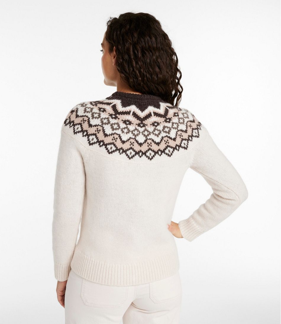 Women's Bean's Classic Ragg Wool Sweater, Crewneck Fair Isle L.L.Bean Popular
