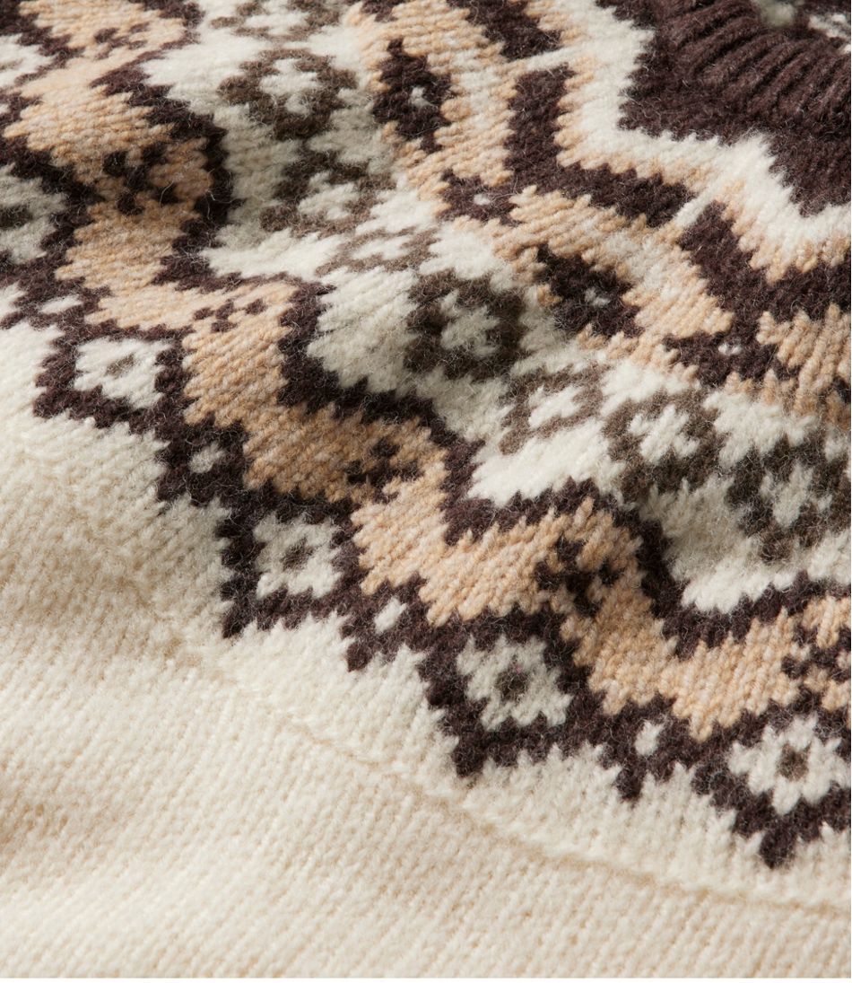 Women's Bean's Classic Ragg Wool Sweater, Crewneck Fair Isle L.L.Bean Popular