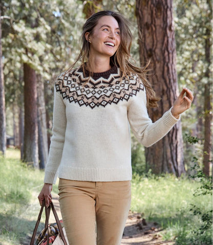 Women's Bean's Classic Ragg Wool Sweater, Crewneck Fair Isle L.L.Bean Popular