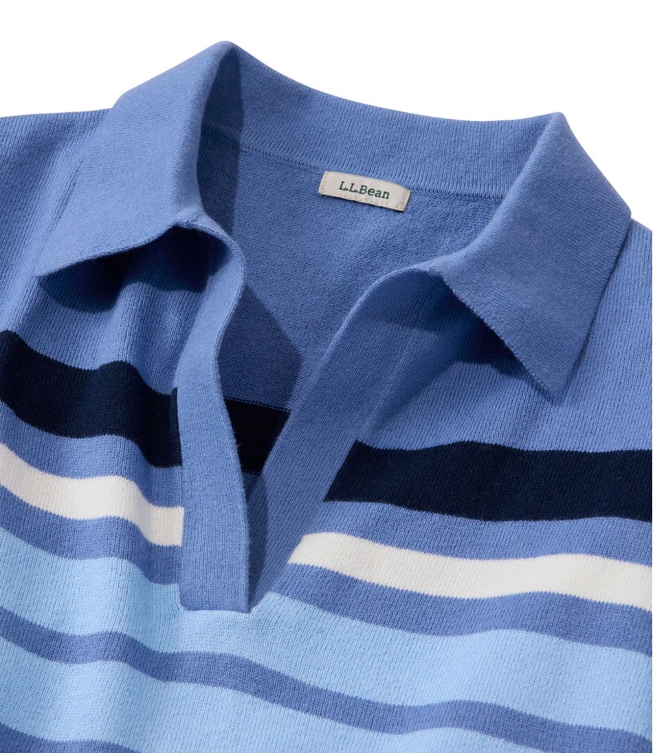 Women's Cotton/Cashmere Sweater, Polo Stripe L.L.Bean Best Seller