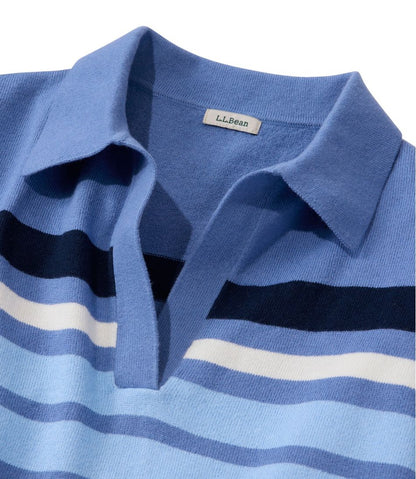 Women's Cotton/Cashmere Sweater, Polo Stripe L.L.Bean Best Seller
