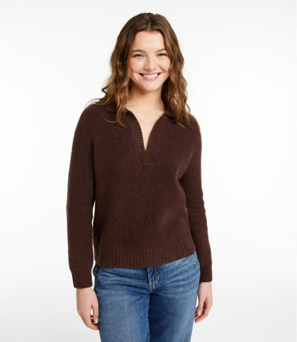 Women's SuperSoft Waffle Sweater, Polo L.L.Bean Top Pick