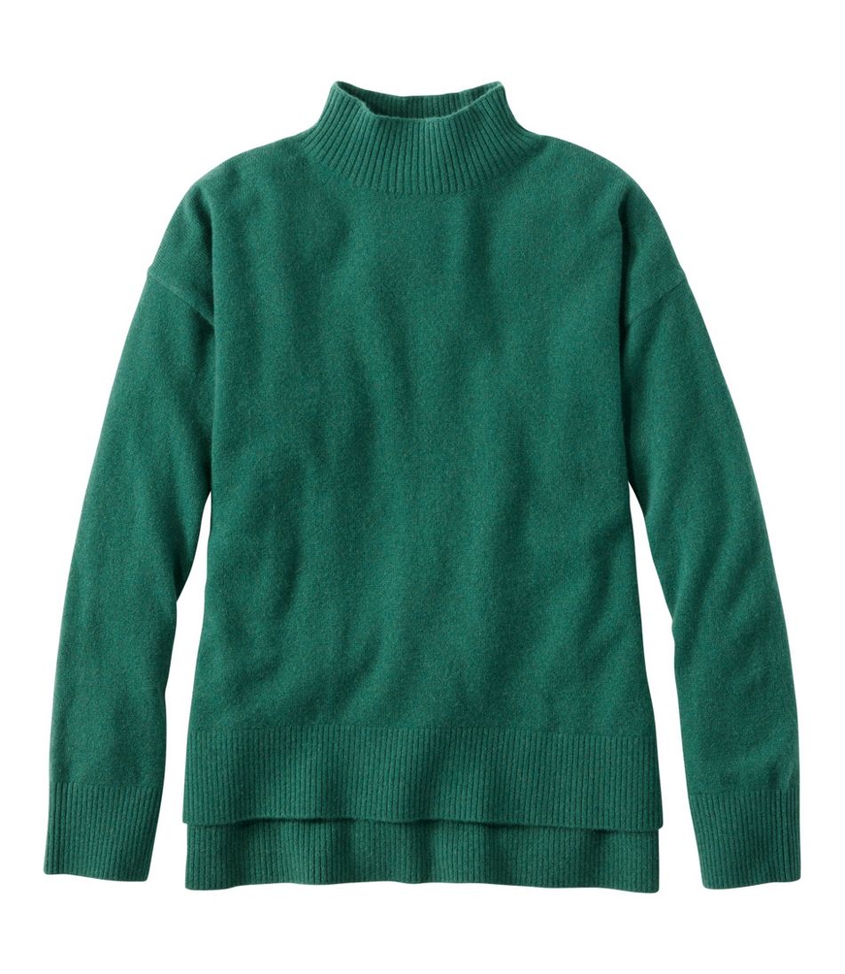Women's Classic Cashmere Sweater, Relaxed Mockneck L.L.Bean Classic