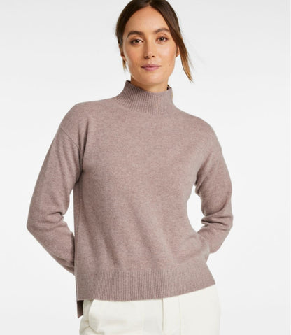 Women's Classic Cashmere Sweater, Relaxed Mockneck L.L.Bean Classic