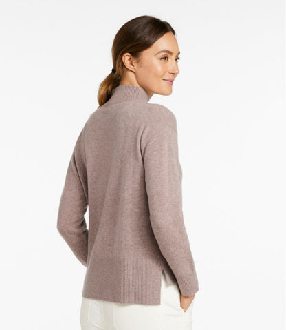 Women's Classic Cashmere Sweater, Relaxed Mockneck L.L.Bean Classic
