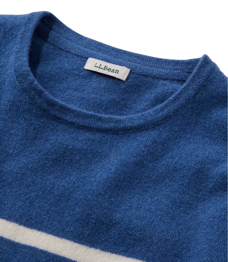 Women's Classic Cashmere Sweater, Crewneck Stripe L.L.Bean Everyday