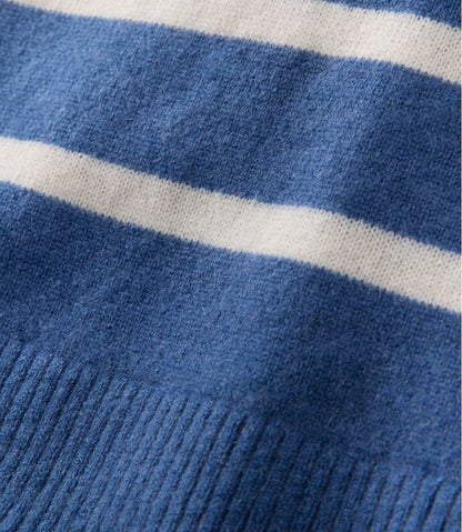 Women's Classic Cashmere Sweater, Crewneck Stripe L.L.Bean Everyday