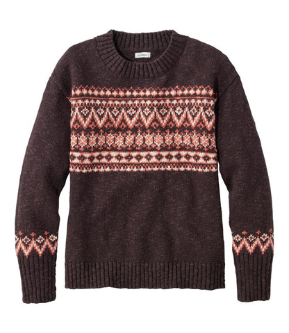 Women's Cotton Ragg Sweater, Crewneck Fair Isle L.L.Bean Trending