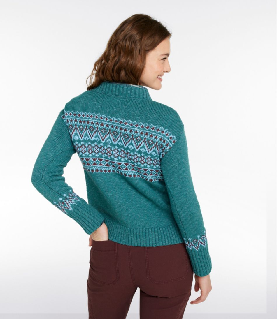 Women's Cotton Ragg Sweater, Crewneck Fair Isle L.L.Bean Trending