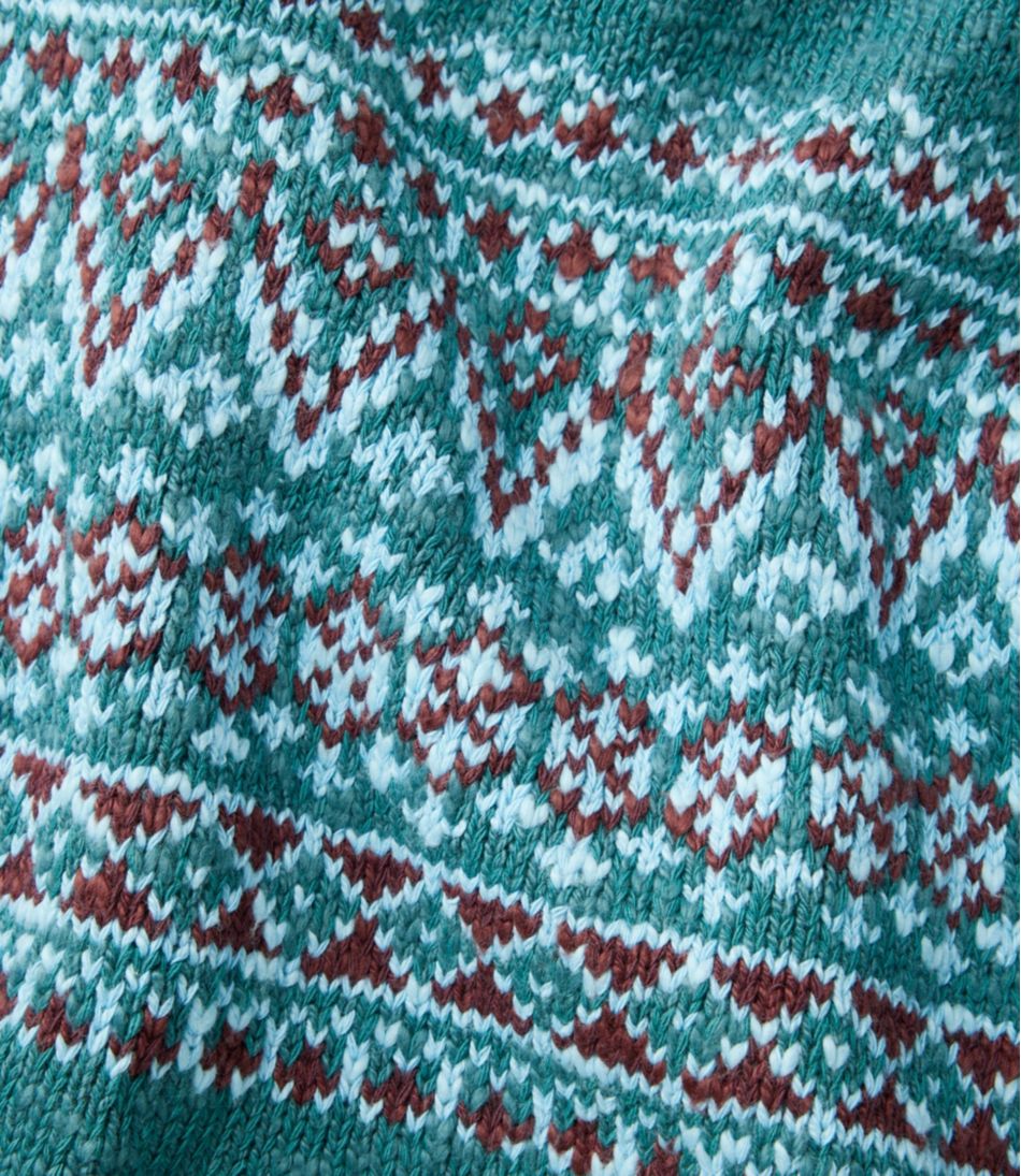 Women's Cotton Ragg Sweater, Crewneck Fair Isle L.L.Bean Trending