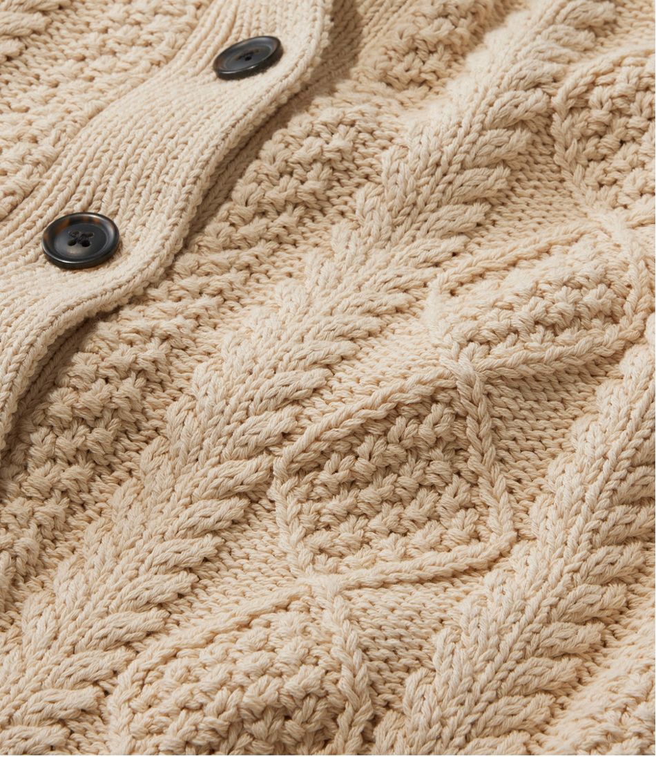 Women's Signature Cotton Fisherman Sweater, Short Cardigan L.L.Bean Best Seller