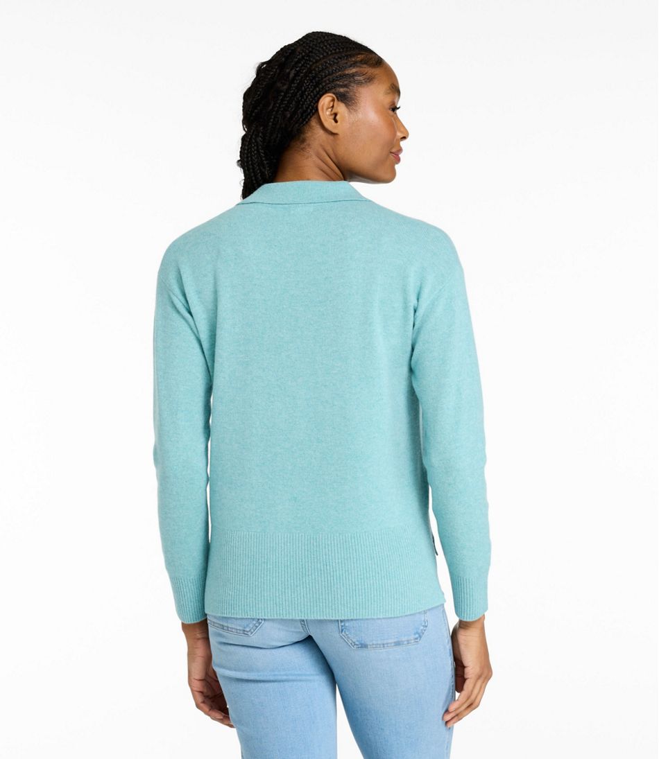 Women's Classic Cashmere Sweater, Relaxed Polo L.L.Bean Classic
