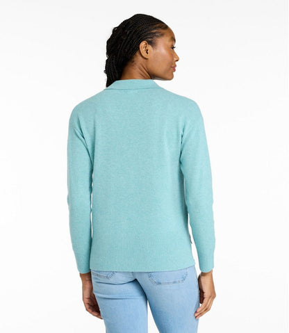 Women's Classic Cashmere Sweater, Relaxed Polo L.L.Bean Classic