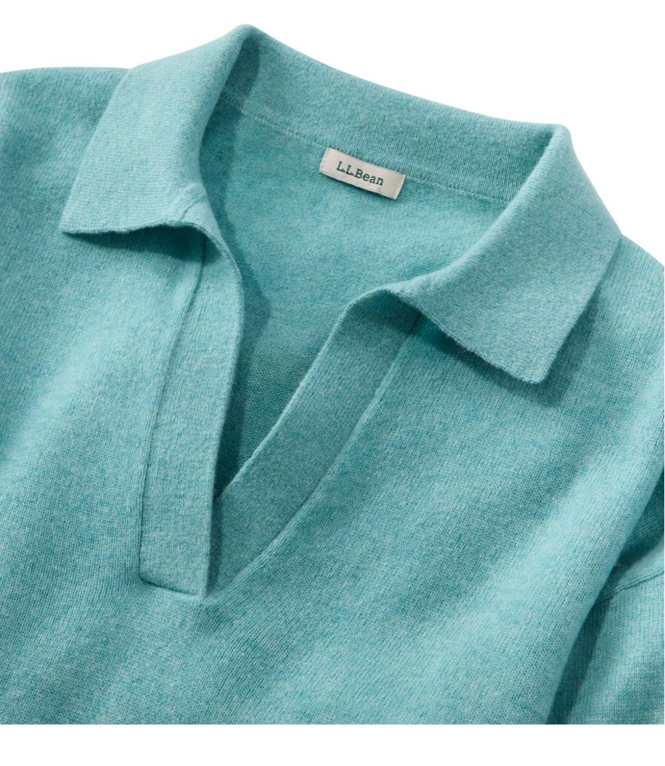 Women's Classic Cashmere Sweater, Relaxed Polo L.L.Bean Classic