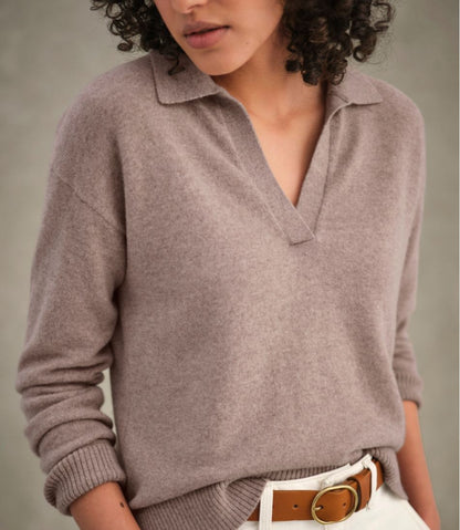 Women's Classic Cashmere Sweater, Relaxed Polo L.L.Bean Classic