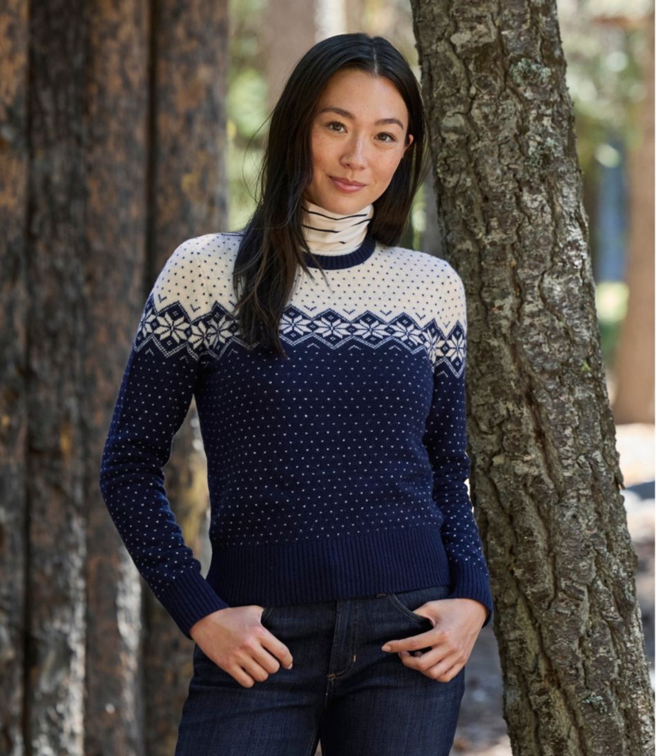 Women's Signature Camp Merino Wool Sweater, Pullover Novelty L.L.Bean Essential