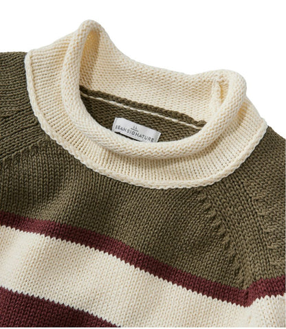 Women's Signature Original Cotton Sweater, Rollneck Stripe L.L.Bean Everyday
