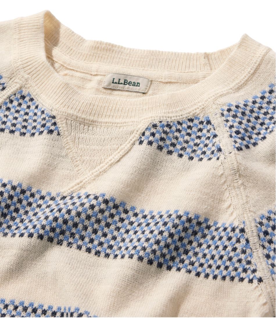 Women's Organic Cotton Slub Sweater, Crewneck Stripe L.L.Bean Value