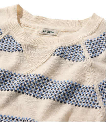 Women's Organic Cotton Slub Sweater, Crewneck Stripe L.L.Bean Value