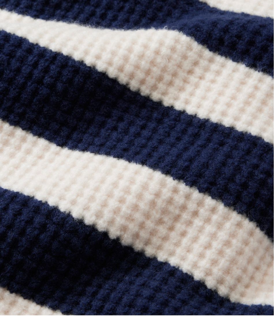 Women's SuperSoft Waffle Sweater, Polo Stripe L.L.Bean Premium