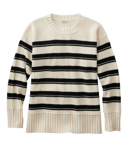 Women's Heritage Heirloom Wool/Cashmere Sweater, Crewneck Stripe L.L.Bean Trending