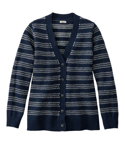 Women's Bean's Classic Ragg Wool Sweater, Button-Front Cardigan Novelty L.L.Bean Best Seller