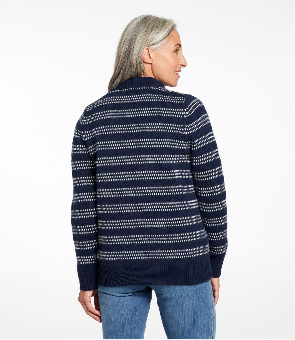 Women's Bean's Classic Ragg Wool Sweater, Button-Front Cardigan Novelty L.L.Bean Best Seller