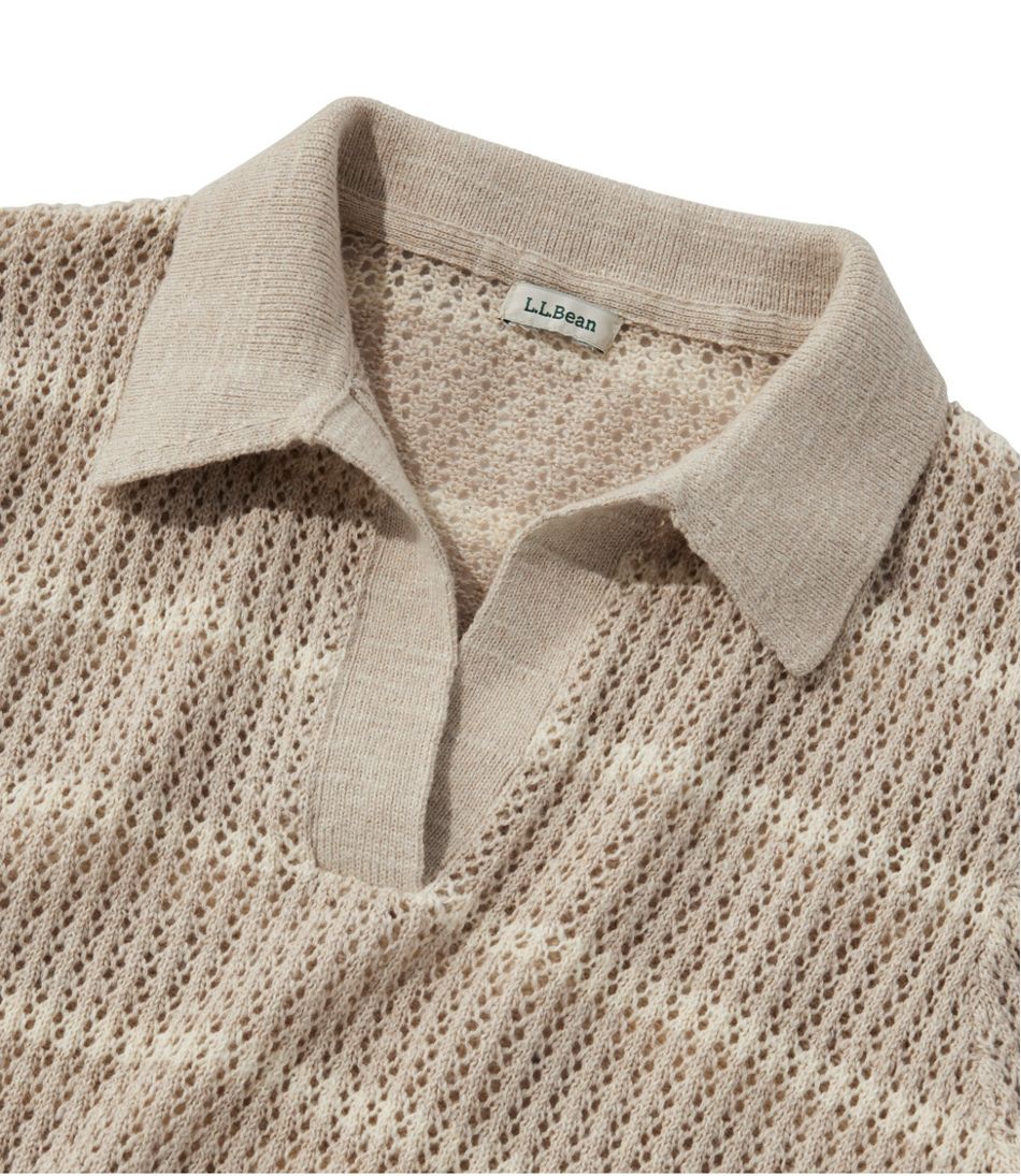 Women's Organic Cotton Slub Pointelle Sweater, Polo L.L.Bean Everyday