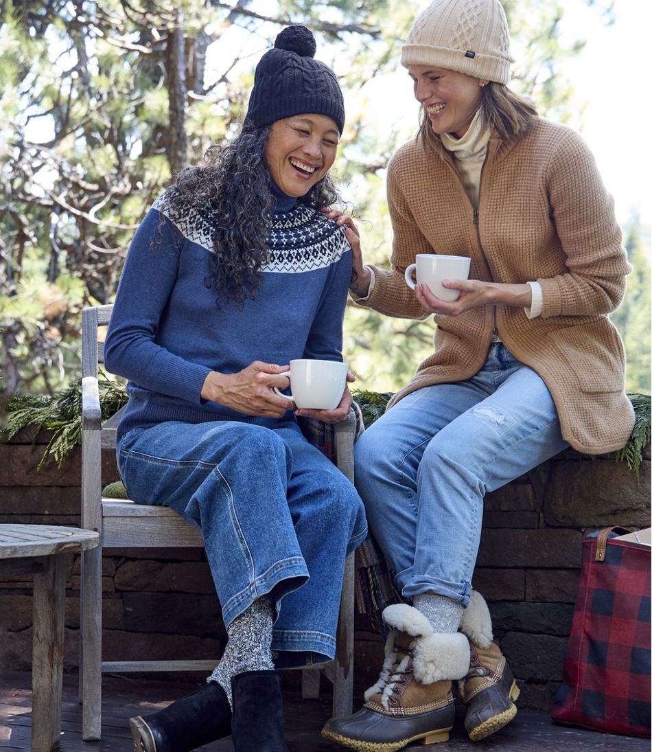 Women's SuperSoft Waffle Sweater, Coatigan L.L.Bean Premium