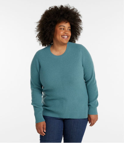 Women's Classic Cashmere Textured Sweater, Crewneck L.L.Bean New
