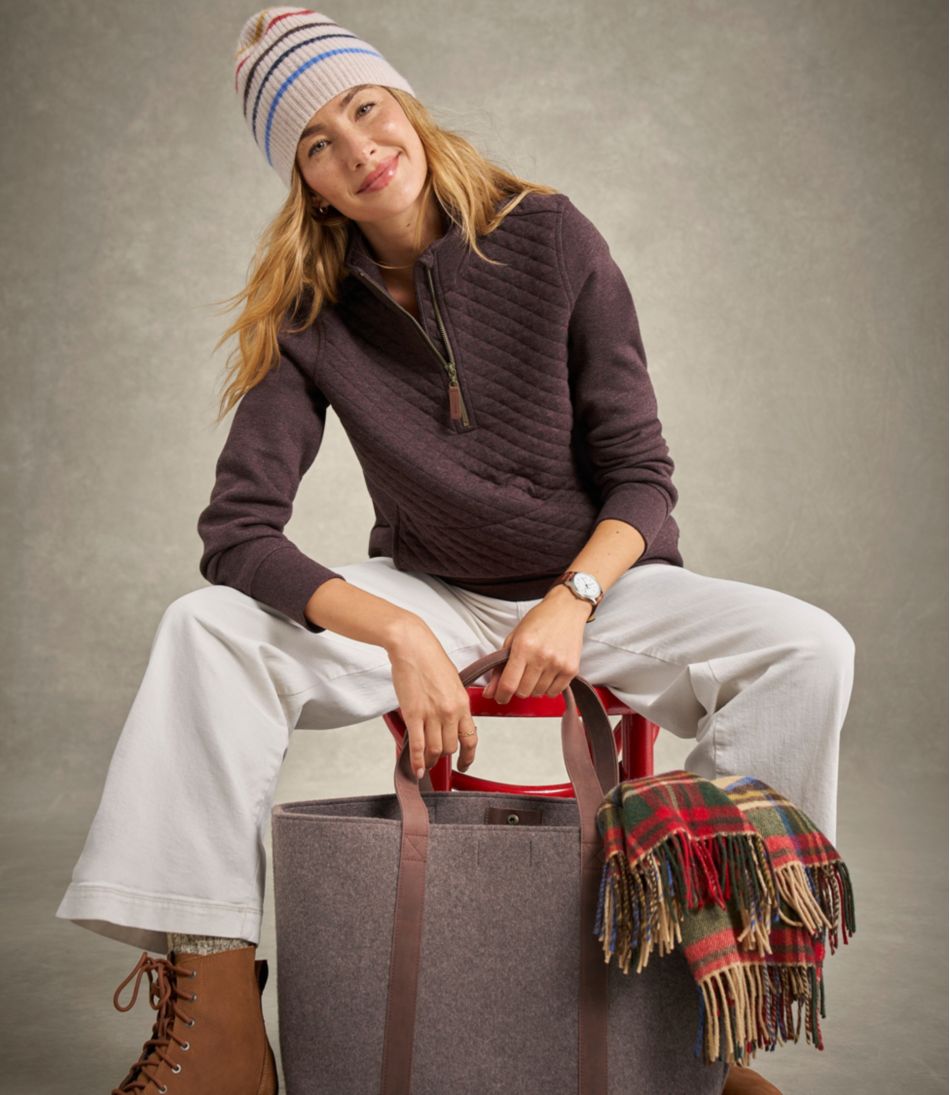 Women's Quilted Quarter-Zip Pullover L.L.Bean Popular