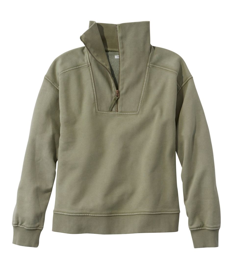 Women's Sunwashed Sweats, Quarter-Zip L.L.Bean Trending
